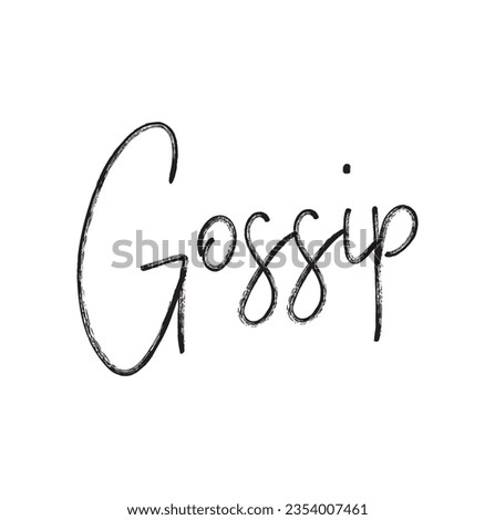 text Gossip, vector design illustration