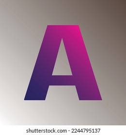 A text gradient color letter mark logo template vector design. colorful logotype A capital letter. Alphabet A letter t-shirt design. 