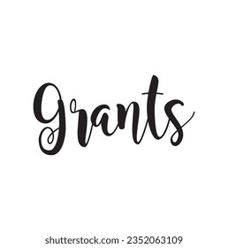 text Grants, vector design illustration
