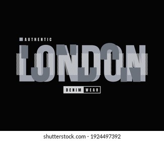 Text graphic illustration design, LONDON, perfect for the design of t-shirts, shirts, hoodies, undershirts, etc.