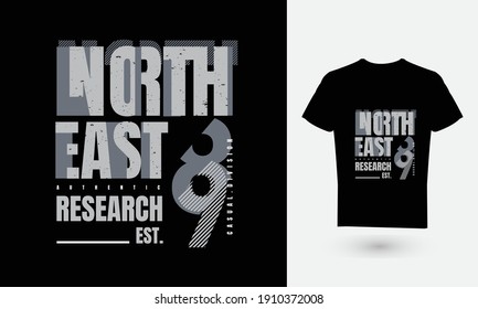 Text graphic illustration design, North East. suitable for t-shirts, hodiee etc.