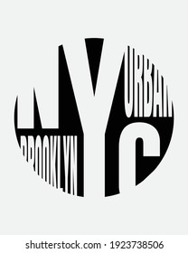 Textgrafik Design, NYC, perfekt für das Design von T-Shirts, Hemden, Hoodies, Unterhemden, etc.