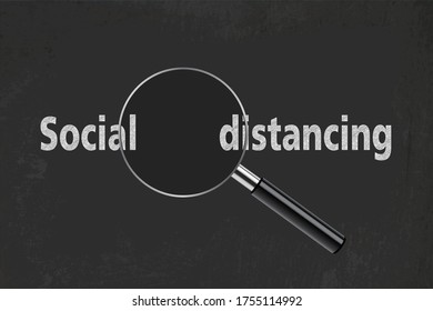 Text graphic of social distancing