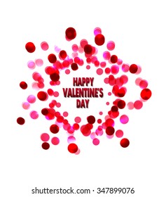 Text  greetings on Valentine's Day. vector love background  