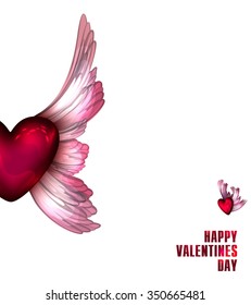 Text  greetings on Valentine's Day. vector love background  
