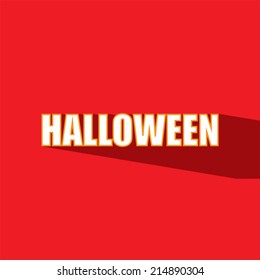 text halloween flat icon  vector illustration eps10  