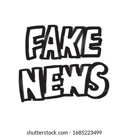 Eine Texthandschrift, die die Wörter "Fake News" zeichnet
