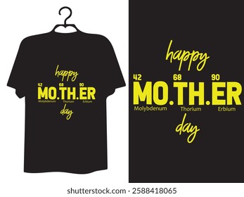 Text, hand lettering Happy Mother Day T shirt Design. Mothers day t-shirt. Mother's Day element vector, lettering Mom t-shirt.