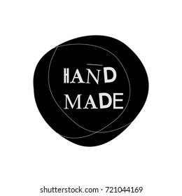 Text Hand Made. Vector