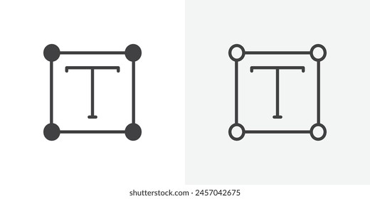 Iconos vectoriales de manipulación de texto y tipografía para editores y diseñadores