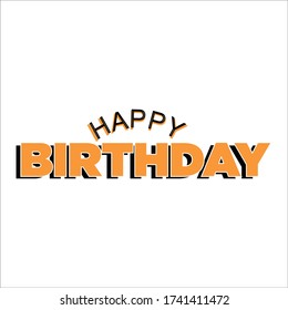 text happy birthday with typography