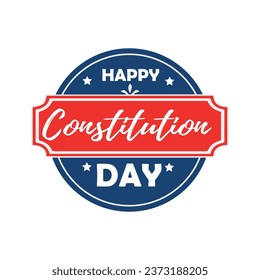 Text HAPPY CONSTITUTION DAY on white background