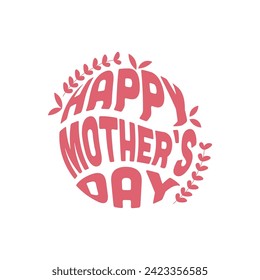 Text HAPPY MOTHER'S DAY on white background