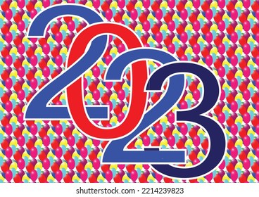 text happy new year vector illustrations.