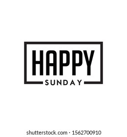 text happy sunday typography design