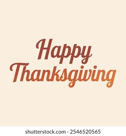 Text Happy Thanksgiving with peach background 