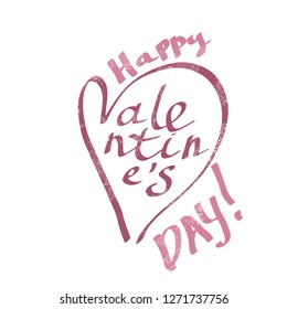 Text Happy Valentine's Day! Vector