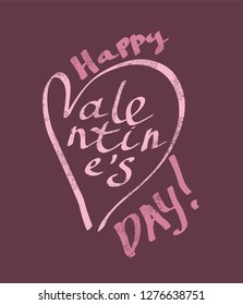 Text Happy Valentine's Day! Vector