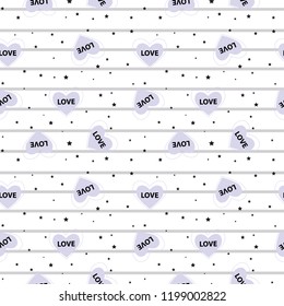 text heart line star pattern girl tee illustration art vector 