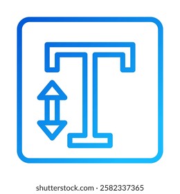 Text Height Adjustment Icon Modern Design