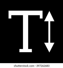 Text Height edit sign icon Illustration design