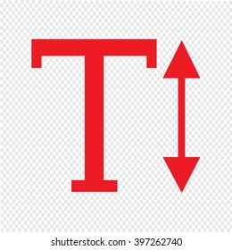 Text Height edit sign icon Illustration design