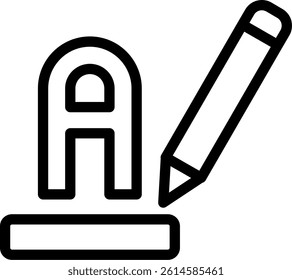 Text Highlight Color Line Vector Icon Design