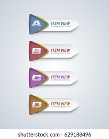 Text Holder Based On Triangle Shape, Business Vector Concept