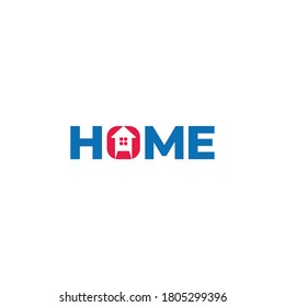 text home fast arrow house simple letters logo vector