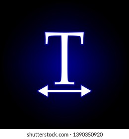 text horizontal icon in neon style. Can be used for web, logo, mobile app, UI, UX