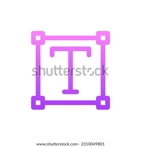 text icon with black color