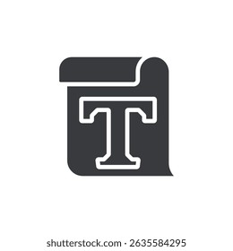 Icono de texto colección. Estilo de diseño con fondo