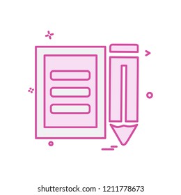 Text icon design vector