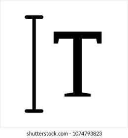 Text Icon, Design Vector Art Illustration