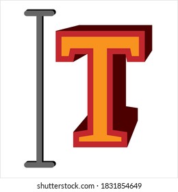 Icono de texto, Ilustración de arte del vector de diseño