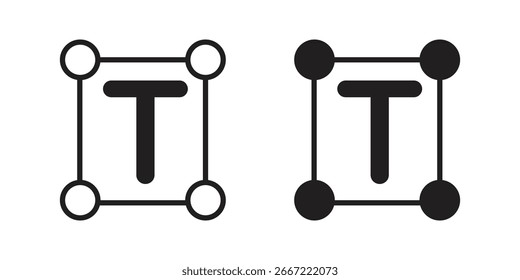 Icono de texto. doodle Vectores gráficos