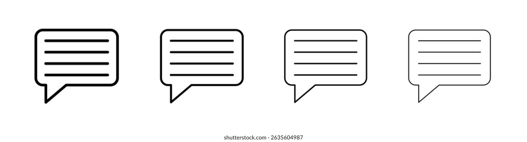 Text icon Flat illustration sign