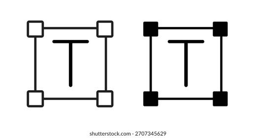 Icono de texto. Colección de estilo plano y de trazo. símbolo simple
