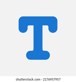 Text icon in flat style about text editor, use for website mobile app presentation