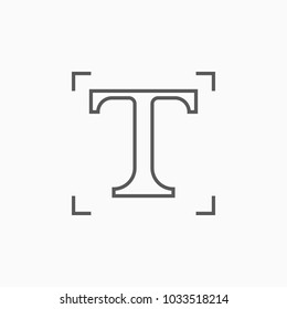 text icon, font vector