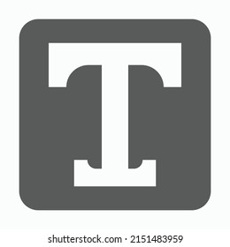 text icon, font vector illustration