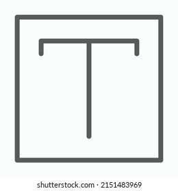 text icon, font vector illustration