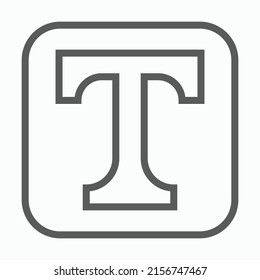 text icon, font vector illustration