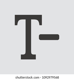 text Icon isolated of flat style. Vector illustration.