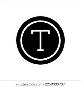 icono de texto con vektor aislado y fondo transparente