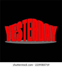 Text icon label 3D of day name - vector illustration