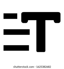 text icon or logo isolated sign symbol vector illustration - high quality black style vector icons
