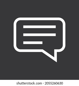 Text icon on grey background
