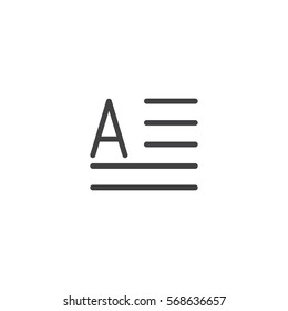 text icon. sign design