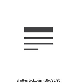 text icon. sign design